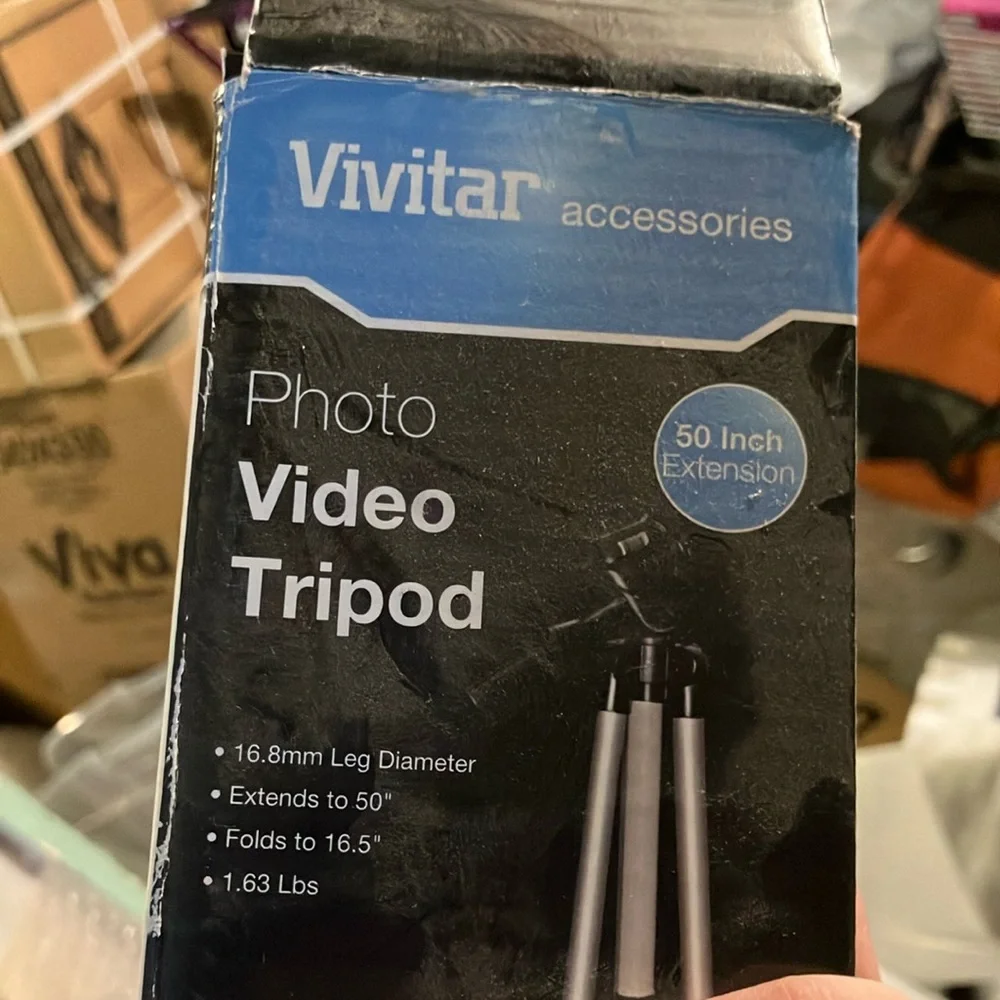 Black and Silver Photo Video Tripod